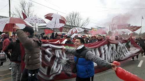 Luján se vistió de granate para festejar los 100 años de Lujan Sport Club