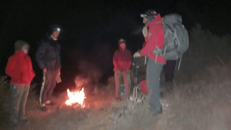 4 senderistas rescatados en Cacheuta