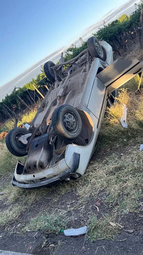 Vuelco en Luján de Cuyo: otro conductor alcoholizado.