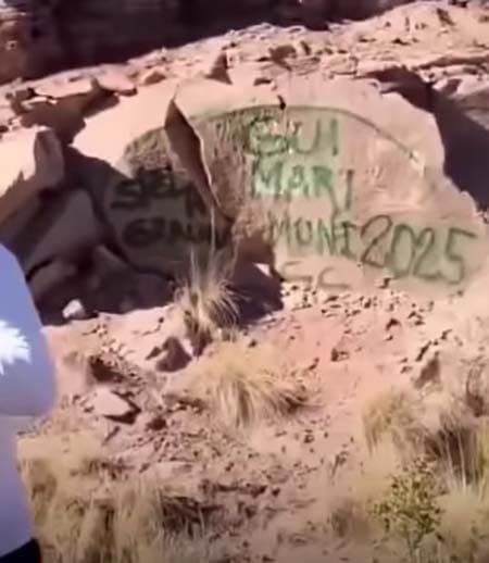Pintadas en Potrerillos: turistas enfrentan sanciones.