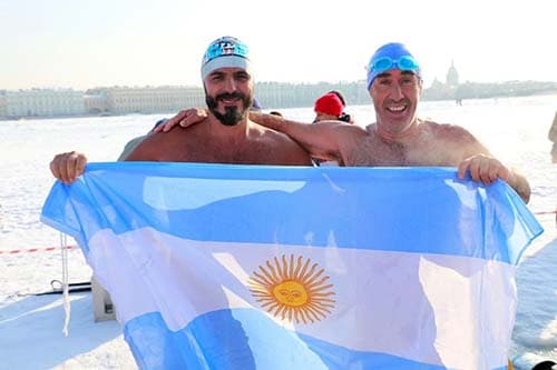 El nadador de aguas heladas, Mauricio López fue reconocido.