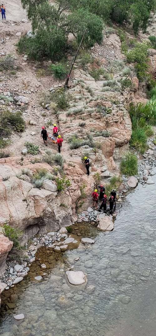 Rescataron a 2 personas en Cacheuta y un niño en Guaymallén