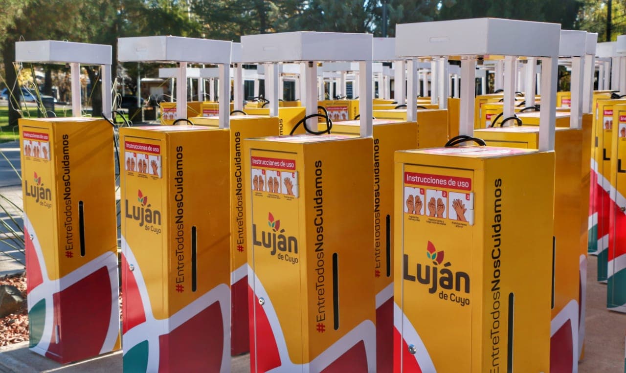 Hay 100 nuevos sanitizantes automáticos en Luján