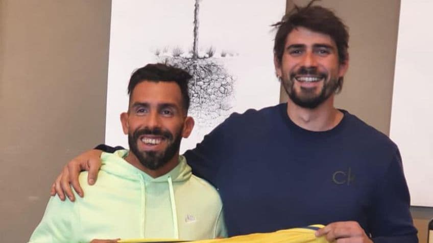 Tévez visitó una bodega de Perdriel