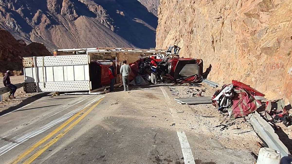 Fuerte accidente en alta montaña