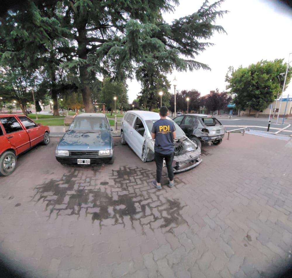 Un operativo de recuperación de autopartes intervino un taller mecánico de Tupungato