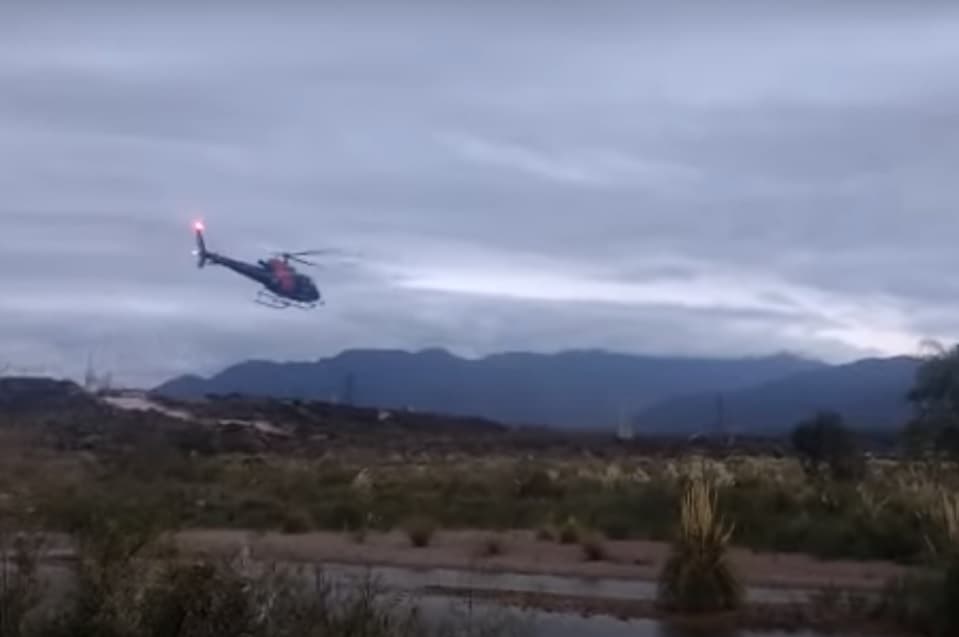 Un ciclista fue rescatado en helicóptero en Luján de Cuyo
