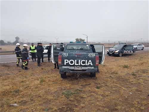 Por la llovizna, un accidente frenó el tránsito en Luján