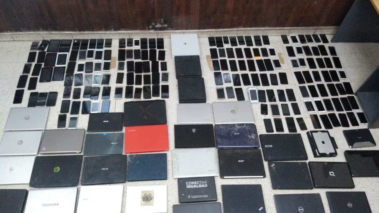 Secuestraron más de 160 teléfonos celulares y tecnología robados en Guaymallén