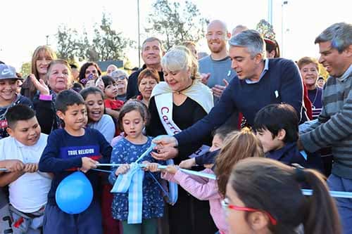Desafío 10 plazas: Luján de Cuyo inauguró la Plaza del Barrio Los Alerces