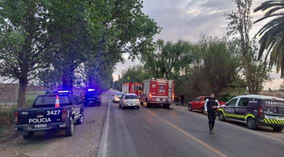 Rescate: familia cayó al canal Cacique Guaymallén