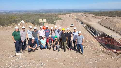 Universitarios visitaron la obra del colector aluvional Blanco Encalada 2