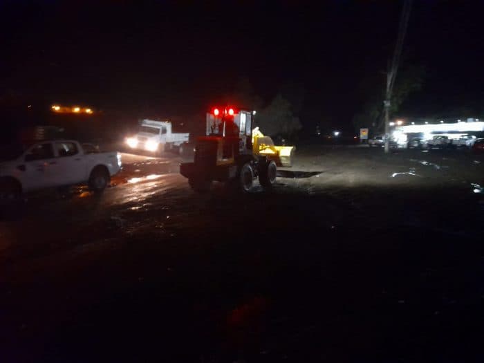 Hidráulica despejó la avenida de Potrerillos tras la tormenta