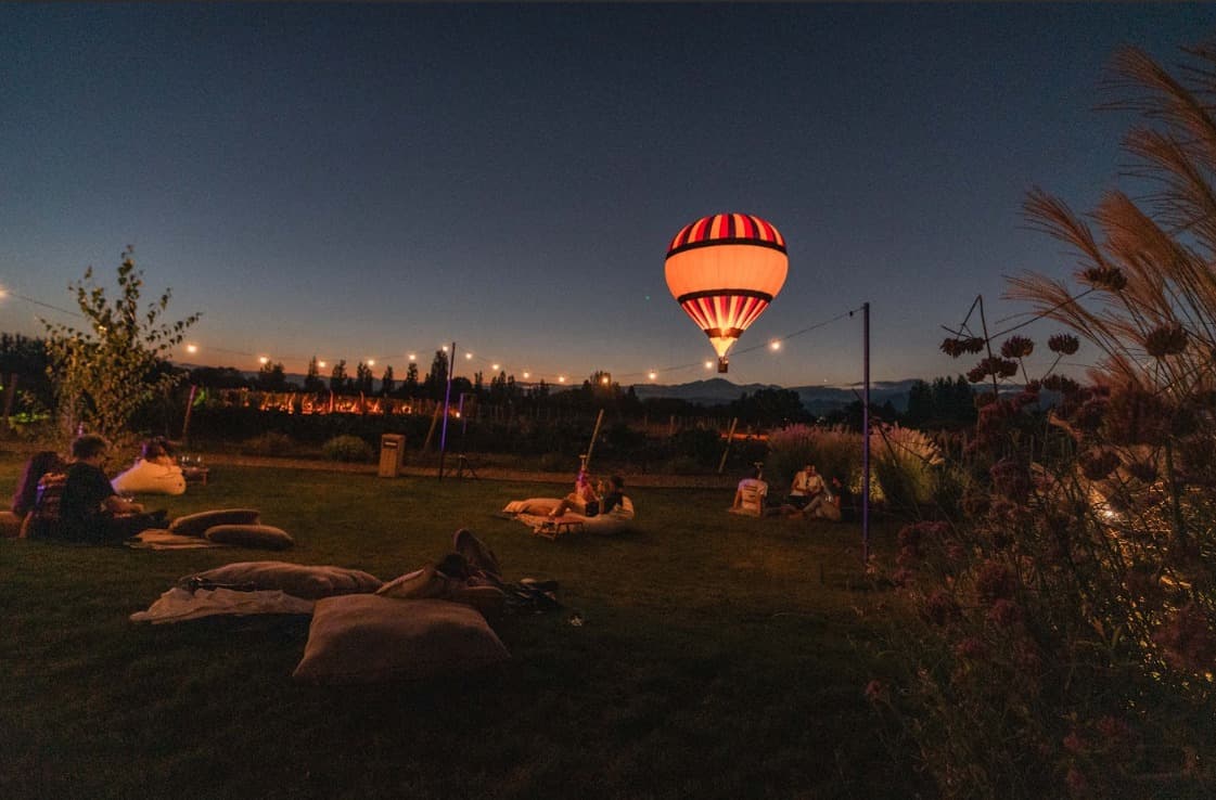 Foodies: picnic entre viñedos, música y un globo aerostático