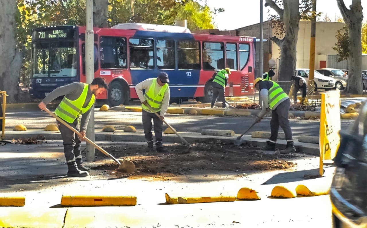 Nueva rotonda en un importante ingreso a Luján