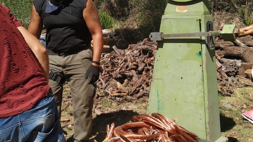 El robo de cobre se guardaba en Vistalba