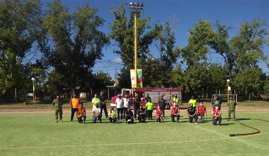 Un helicóptero realizó maniobras en Luján