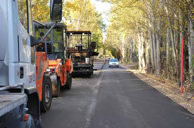Vialidad repavimentó la calle Roque Sáenz Peña en Vistalba