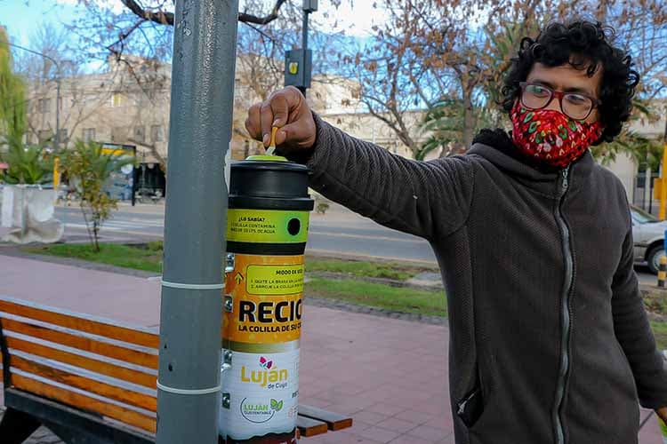 Luján sumó «colilleros» en los espacios públicos