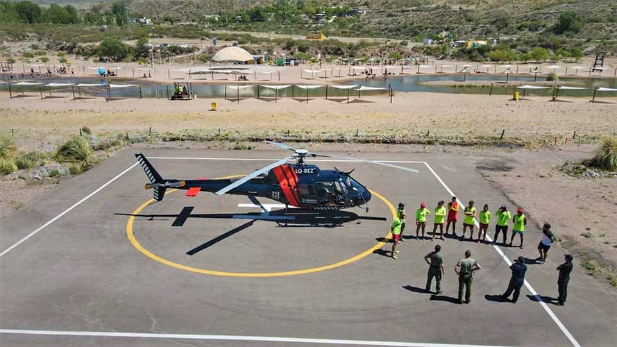 El equipo de guardavidas de Luján Playa se capacitó en aéreo socorrismo