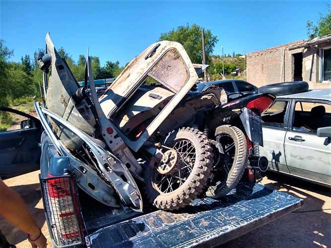 Un allanamiento en Vertientes recuperó motos y autopartes robadas