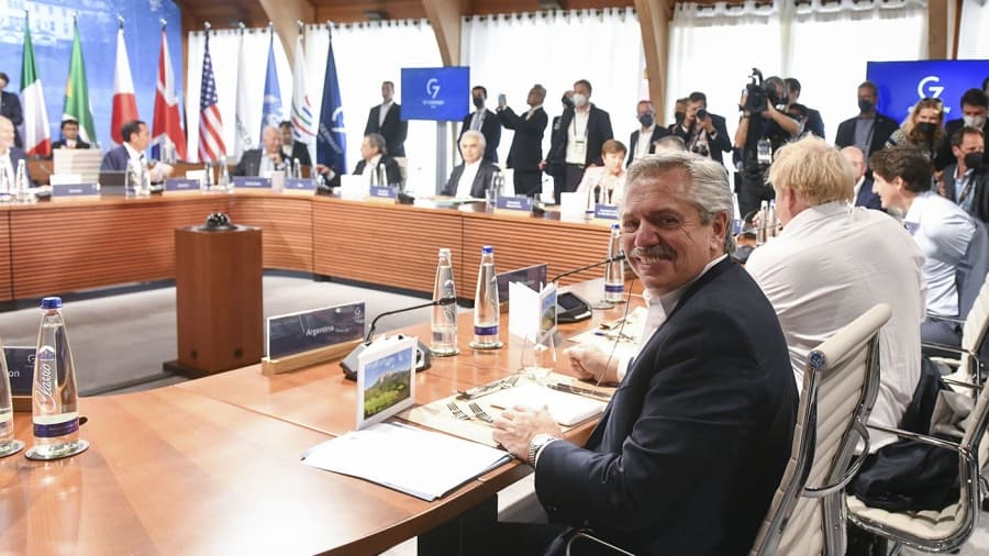 Qué dijo Alberto Fernández en el G7