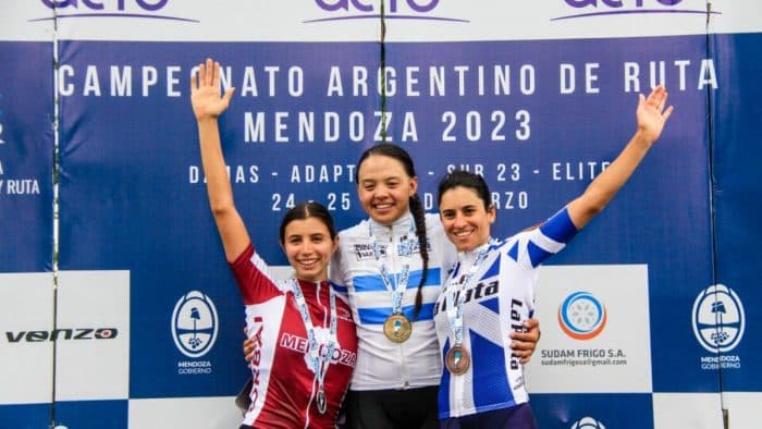 La lujanina Julieta Benedetti fue doble medalla de plata en el Argentino de Ruta sub 23