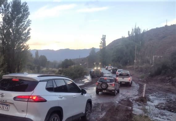 Tras las fuertes lluvias en Potrerillos, quedó habilitada la ruta 89