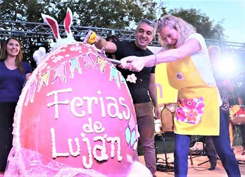 Luján de Cuyo compartió el Huevo de Pascuas más grande de Mendoza de 100 kilos