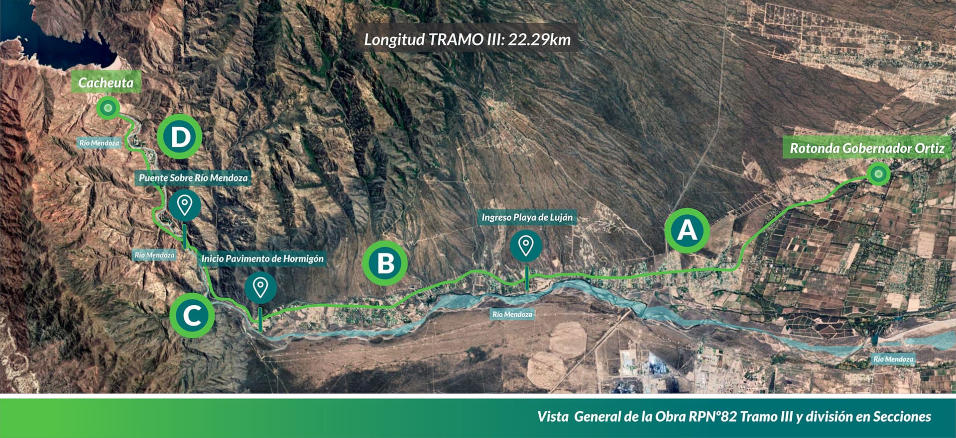 Cómo es la 3° etapa de la ruta 82 con reemplazo del Puente Frasca en Cacheuta