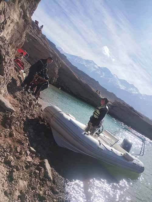 Hacía kitsurf y se accidentó en Potrerillos