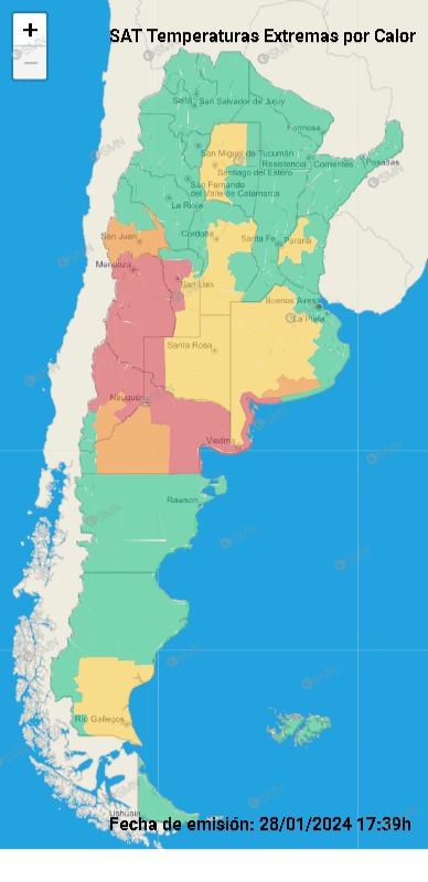 Alerta roja por calor extremo en 6 provincias