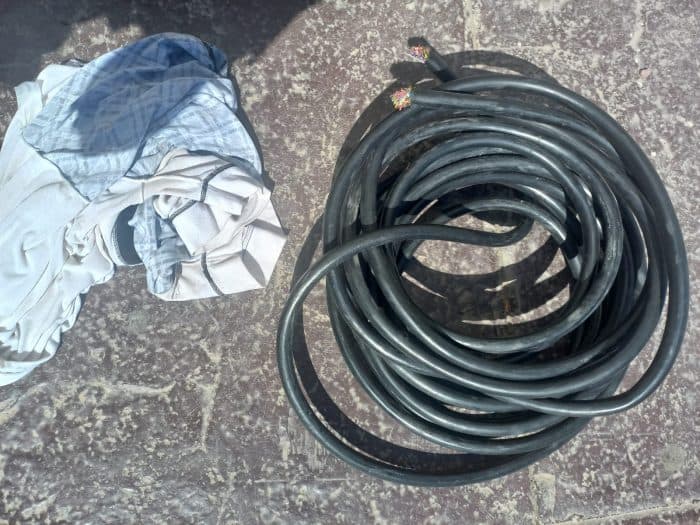 Robo de cables en Luján: 2 detenidos con pronturario.