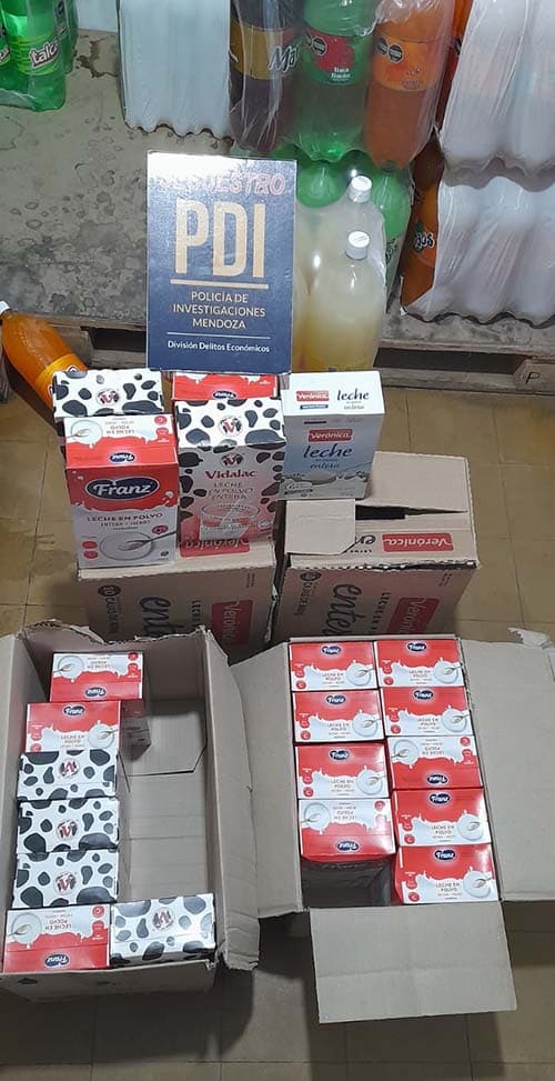 Secuestraron 37 cajas de leche en polvo de venta prohibida en comercios.
