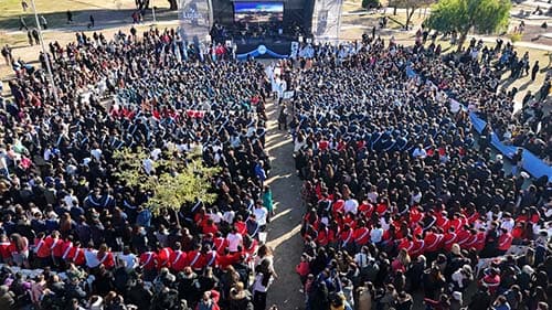 La "Promesa a la Bandera" más grande fue en Luján.