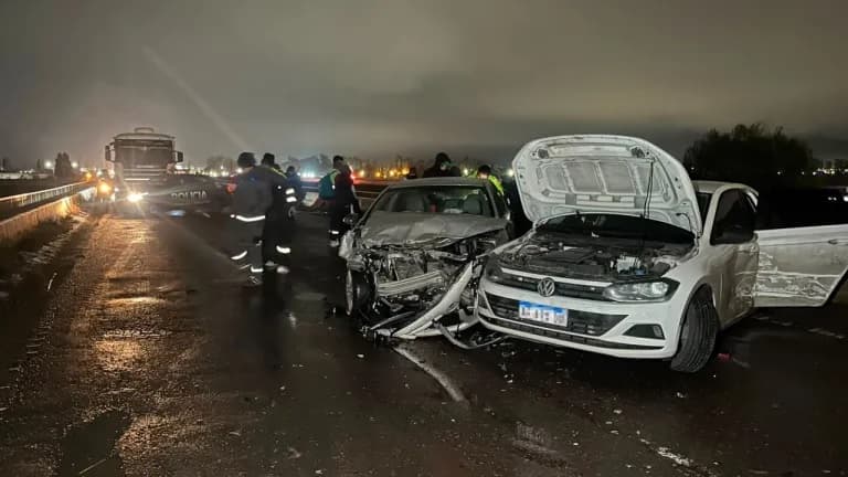 Mujer herida tras un accidente en cadena en Luján